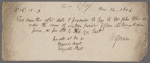 Autograph promissory note signed to John Ellis, 14 December 1804