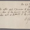 Autograph promissory note signed to E. Ellis, 4 May 1805