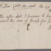 Autograph promissory note signed to J. Coldwell, 17 December 1805
