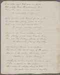 Holograph poem signed, "The Vigils of Fancy," December 1806