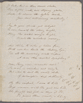 Holograph poem signed, "The Vigils of Fancy," December 1806