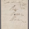 Promissory note signed to J. Coldwell, 25 November 1807