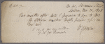 Autograph promissory note signed to Joseph Godwin, 12 November 1808