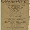Broadside playbill for William Godwin's Antonio (1800); with an autograph comment in the hand of Charles Lamb
