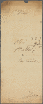 Autograph promissory note signed to Robert Hall, 5 April 1810