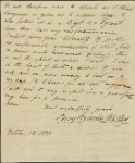 Autograph letter signed to Sir Bysshe Shelley, 12 October 1811