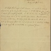 Autograph note, third person, to John Cameron, 18 April 1812