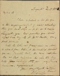 Autograph letter signed to Dr. William Roberts, 11 December 1812