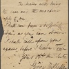 Autograph letter signed to ?Thomas Charters, ?15 May - ?8 July 1813