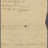 Autograph letter signed to ?Thomas Charters, ?15 May - ?8 July 1813