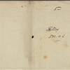 Autograph note, third person, to Thomas Charters, ?15 May - ?8 July 1813