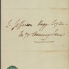 Autograph letter signed to Thomas Jefferson Hogg, [?27 June 1813]