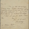 Autograph letter signed [?George Baker Ballachey], ?18-19 August 1813