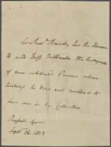 Samuel Romilly manuscript material : 1 item