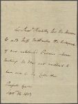 Autograph note, third person, to Annabella Milbanke, 14 September 1813