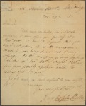 Autograph letter signed to ?Thomas Hookham, 28 November [1813]