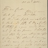 Autograph letter signed to John Cowell, 22 October 1814