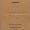 Autograph letter signed to William Whitton, 22 January 1815