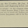 	Autograph letter signed to Thomas Jefferson Hogg, 23 January 1815