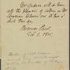 Autograph note, third person, to T. N. Longman or O. Rees, 2 February 1815	