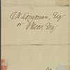 Autograph note, third person, to T. N. Longman or O. Rees, 2 February 1815	