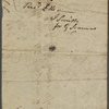 Autograph promissory note signed to George Soames, 27 June 1815