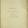 Proof copy of Peacock's Philosophy of Melancholy (London: Bulmer, 1812), with the author's holograph revisions, ? February 1812
