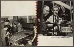 man teaching boys to play billiards
