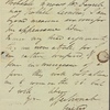 Autograph letter signed to Thomas Jefferson Hogg, 12 January 1811