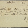 Autograph promissory note signed to Joseph Warner, 30 January 1811