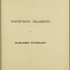 Posthumous Fragments of Margaret Nicholson, late 19th c. reprint, with mounted autograph receipt signed from P. B. Shelley to John Slatter, 23 March 1811