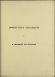 Posthumous Fragments of Margaret Nicholson, late 19th c. reprint, with mounted autograph receipt signed from P. B. Shelley to John Slatter, 23 March 1811