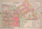 Newark, V. 1, Double Page Plate No. 6 [Map bounded by Passaic River, Centre St., Park Pl., W. Park St., Warren St., Plane St., James St.]