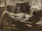 Henry Cowell at Shady, with cats