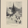 Sir Walter Scott's monument from the Waverly Bridge, Edinburgh.