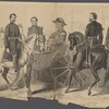 Winfield Scott seated in a carriage; officers on horseback