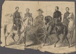 Winfield Scott seated in a carriage; officers on horseback