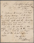 Autograph letter signed to Thomas Charters, 22 November 1815
