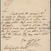 Autograph letter signed to Thomas Charters, 24 November 1815