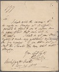 Autograph letter signed to Thomas Charters, 24 November 1815