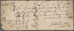 Bill of exchange signed, from Thomas Charters