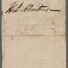 Bill of exchange signed, from Thomas Charters