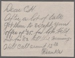 Autograph letter signed to Percy Bysshe Shelley, 26 January 1816
