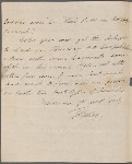 Autograph letter to William Whitton, 27 February 1816