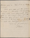 Autograph letter to William Whitton, 27 February 1816