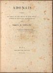 First edition of Adonais, with tipped-in autograph letter signed to William Bryant, 20 March 1816