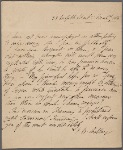 Autograph letter signed to William Godwin, 21 March 1816