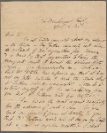 Autograph letter signed to William Bryant, 14 Apr 1816