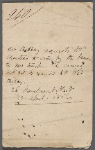 Autograph note, third person, to Thomas Charters, 29 April 1816