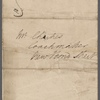 Autograph note, third person, to Thomas Charters, 29 April 1816